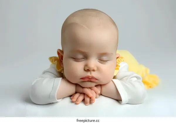 Little baby girl sleeping