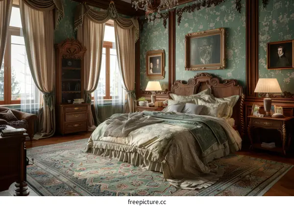 Elegant Victorian Bedroom Interior Design