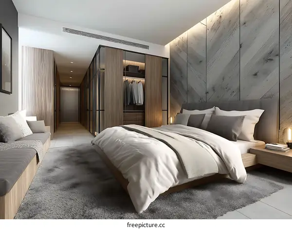Modern Bedroom Interior Design Illustration