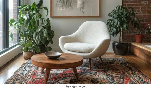 Modern Living Room Interior Design with Plants