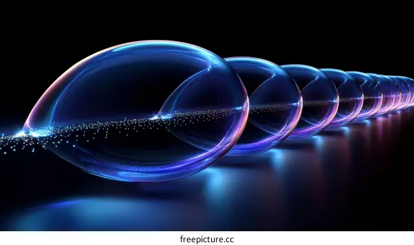 Abstract glowing orbs in a futuristic design