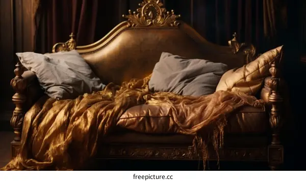 ornate golden royal sofa