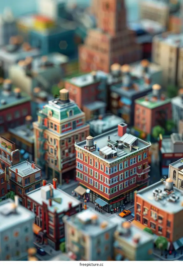 Detailed Urban Model with High-Rise Buildings