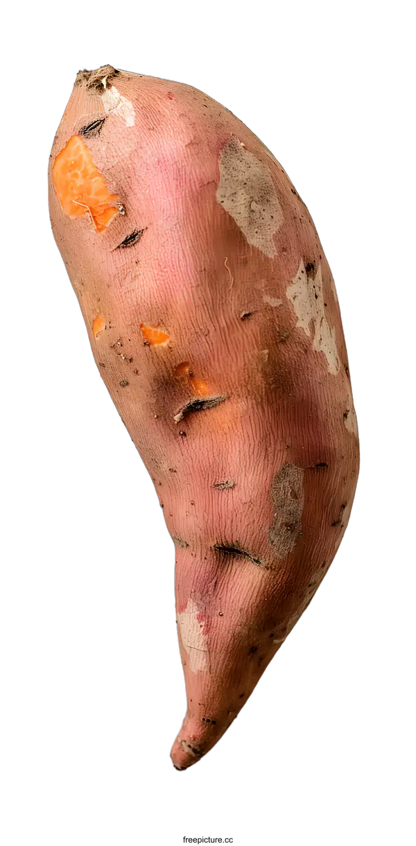 [Transparent Background PNG]Single Sweet Potato on White Background