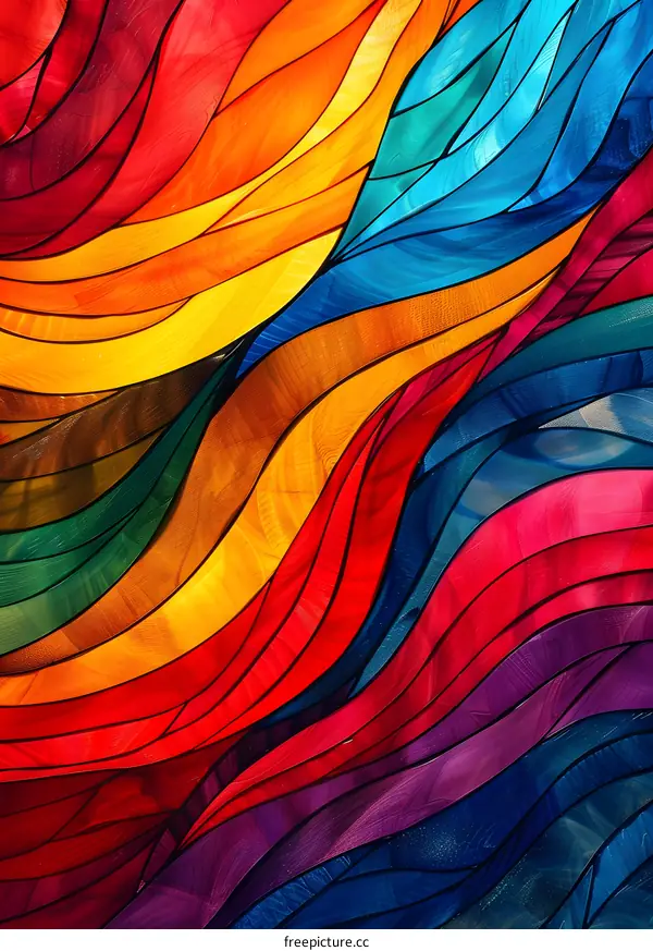 Abstract Colorful Wavy Pattern Background