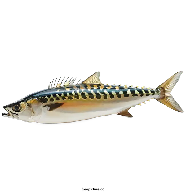 [Transparent Background PNG]Fresh Atlantic Mackerel on White Background