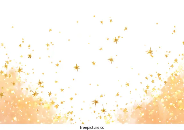 Golden Starry Abstract Background