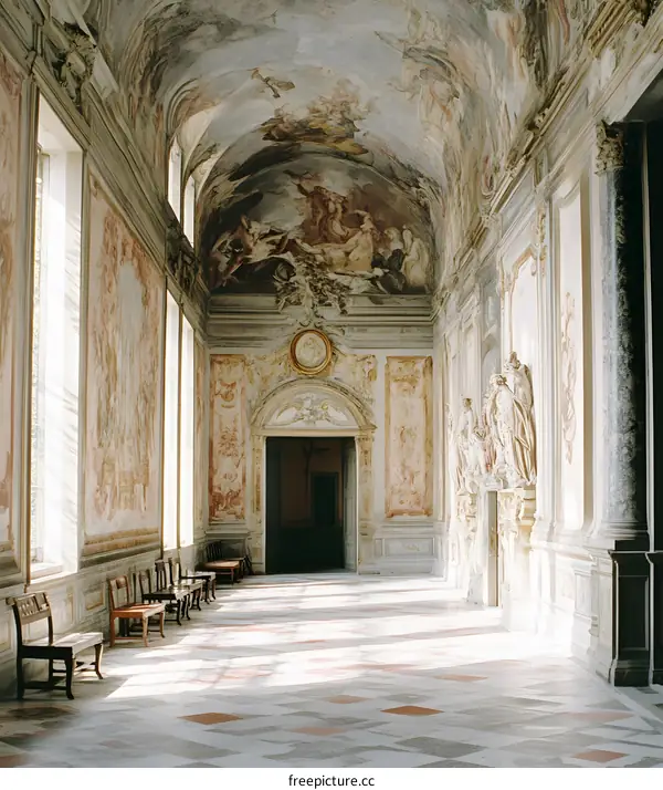 The Light Through the Archway of a Grand Hallway