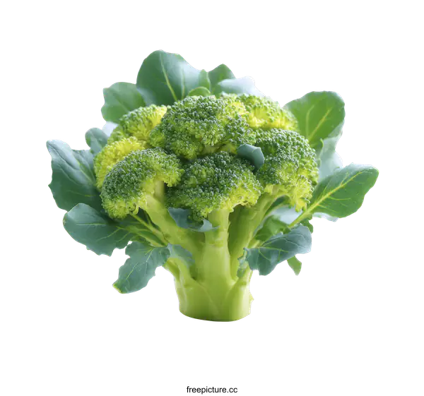 [Transparent Background PNG]Fresh Broccoli Head Close-up