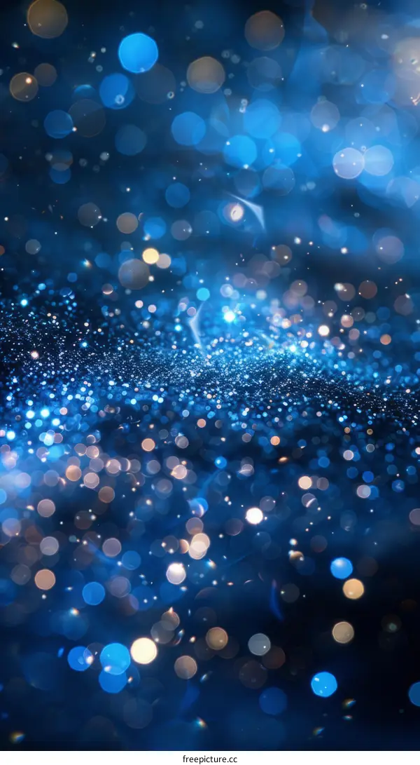 Blue and Gold Glitter Sparkle Background