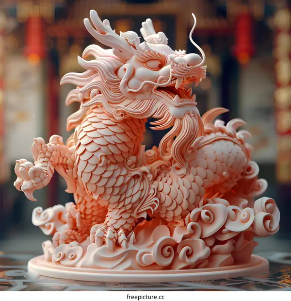 Chinese dragon statue