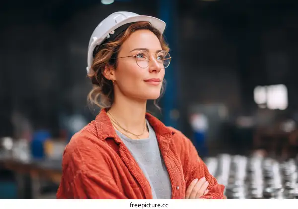 Female Engineer in a Manufacturing Facility