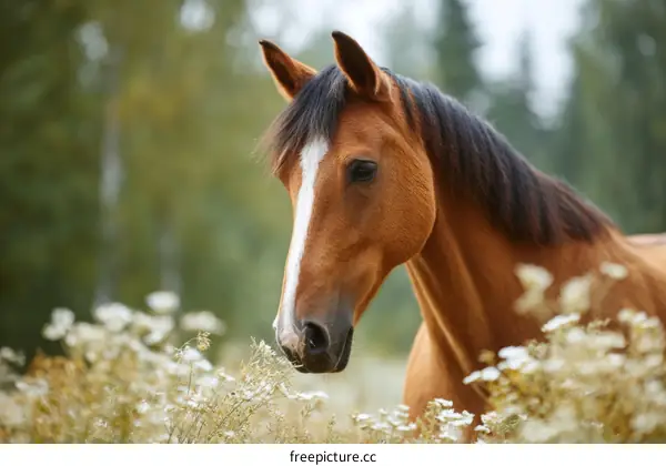 Close-up of a Majestic Horse in a Natural Setting