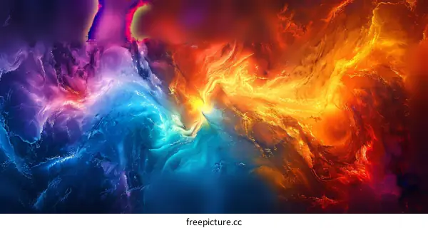 Fire and Ice Abstract