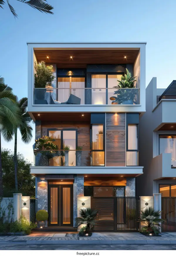 A modern one-family house in Ho Chi Minh City, Vietnam