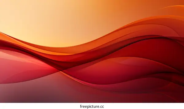 Wavy Red Orange Gradient Abstract Background