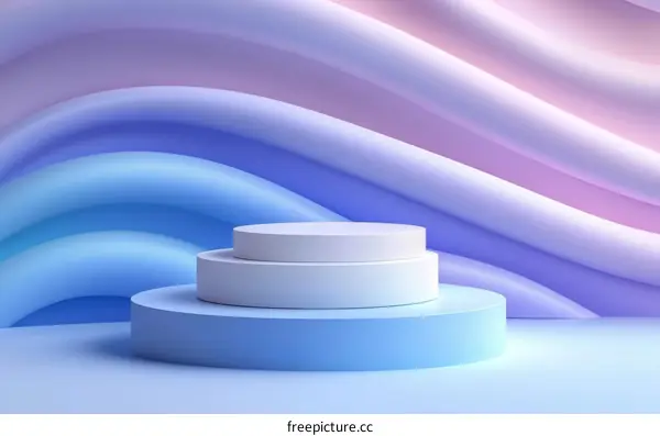 Pastel Abstract Product Display Stand