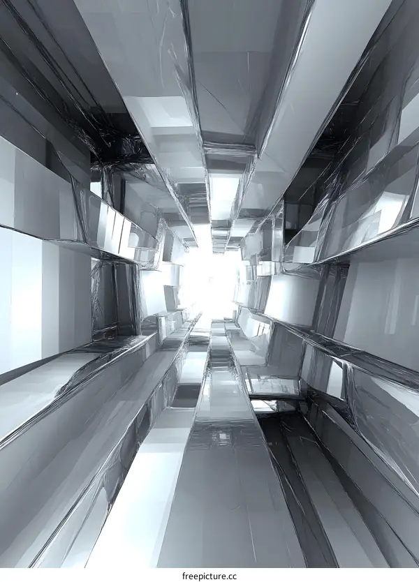 Abstract 3D Rendering Of Modern Architecture