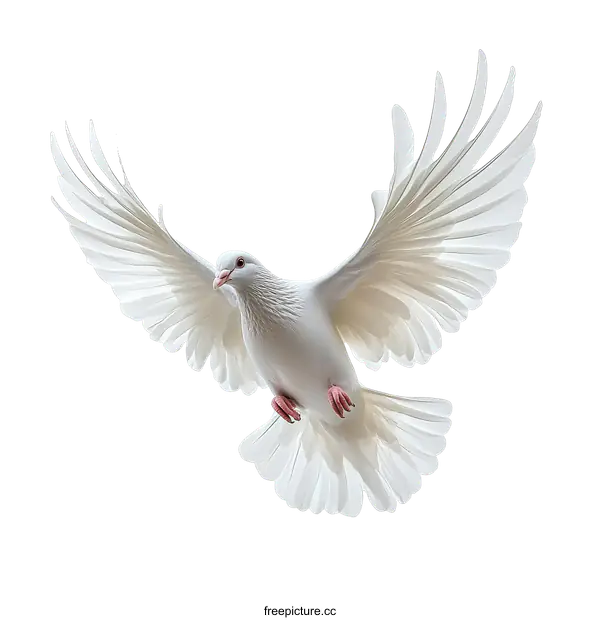 [Transparent Background PNG]White Dove in Flight