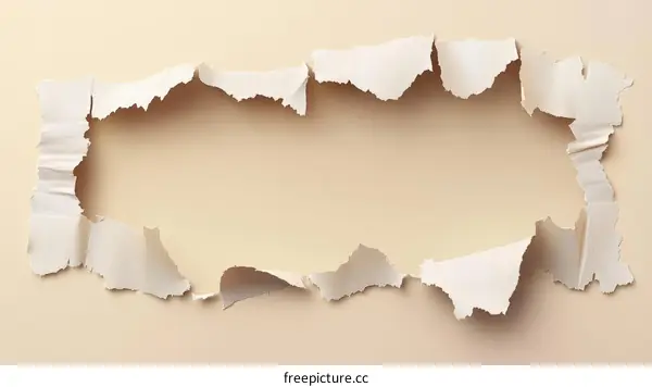 Torn Paper Frame Abstract Background