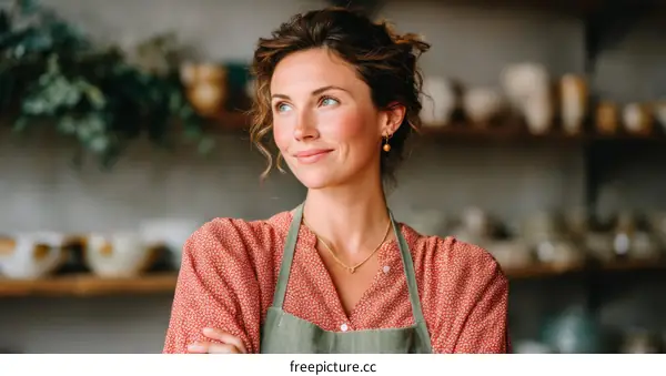 Confident Woman Owner of a Craft Shop