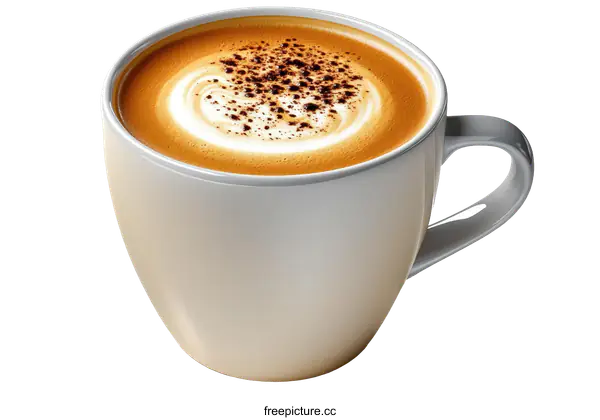 [Transparent Background PNG]Creamy Cappuccino in a Stylish Mug