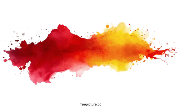 [Transparent Background PNG]Abstract Watercolor Splatter Art Design