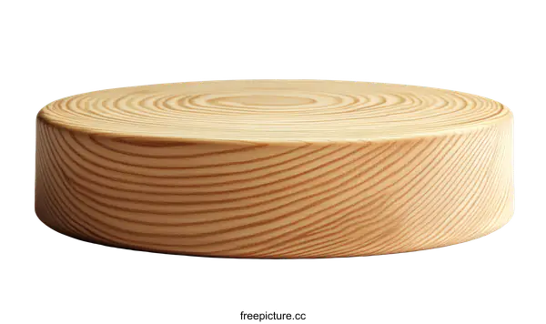 [Transparent Background PNG]Natural Wooden Round Disc Display