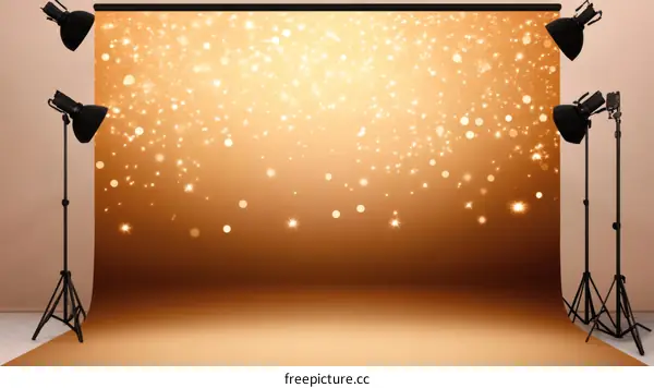 Golden Glitter Background Studio Backdrop