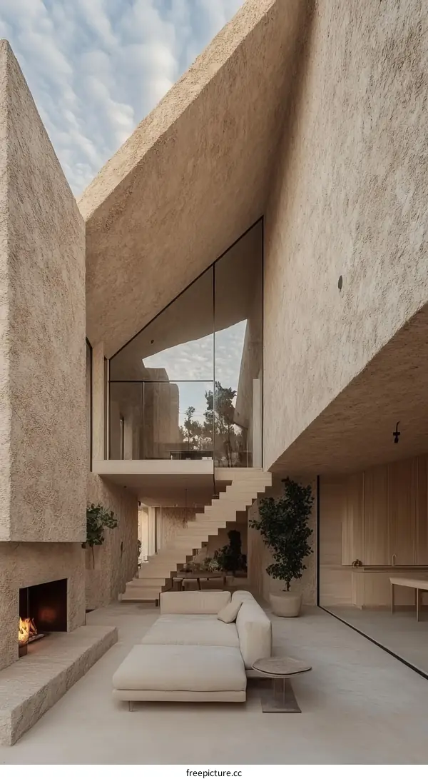 Modern Minimalist Beige Interior Design