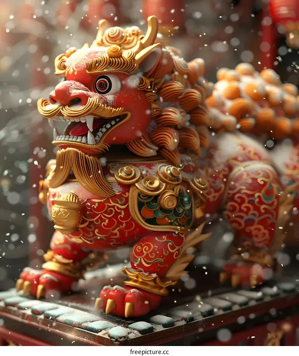 Chinese lion dance