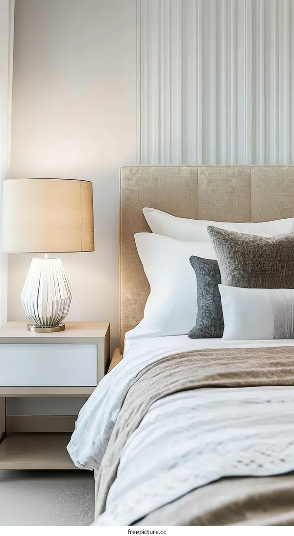 Modern Bedroom Interior Design with Warm Lighting