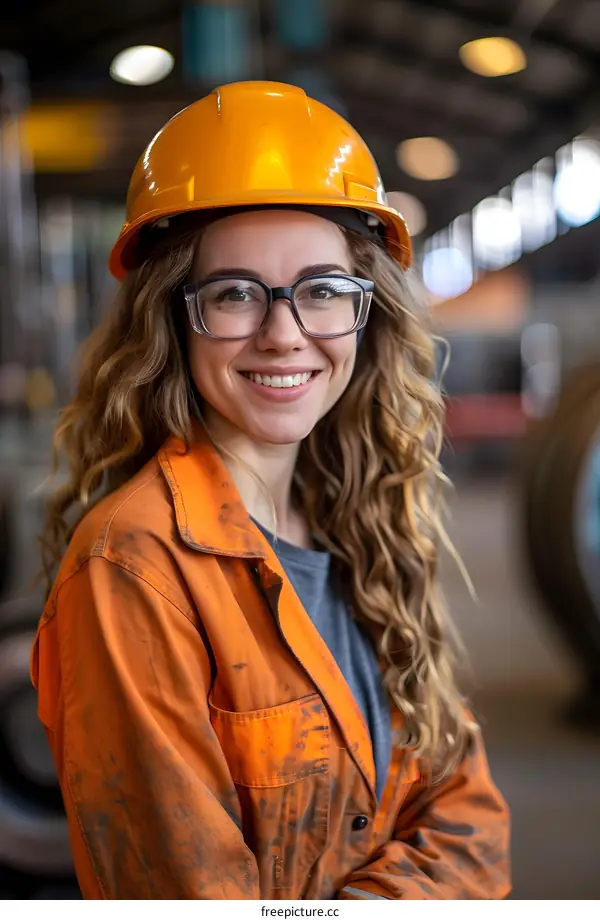 portrait of a female industrial worker