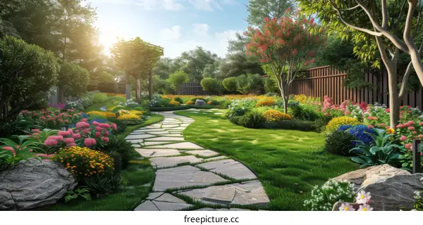 Garden landscape design renderings
