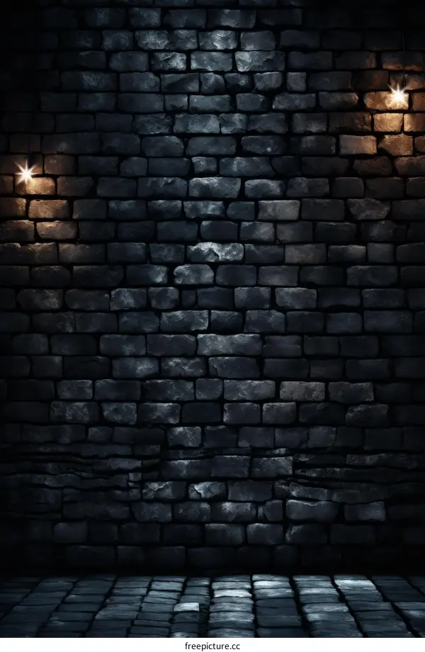 Dark Grunge Brick Wall Background Texture