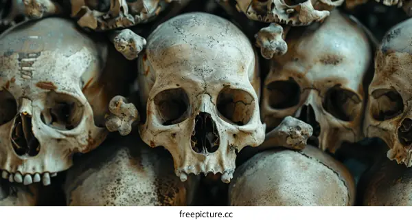 Arrangement of Human Skulls