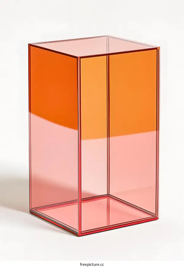 Orange and Pink Acrylic Storage Box