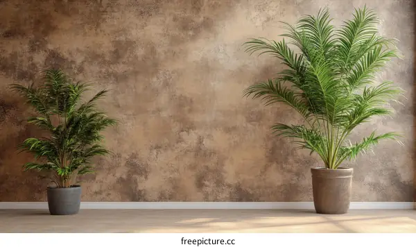 Rustic Interior Design with Tropical Plants
