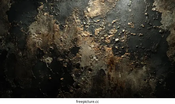 Textured Dark Gold Wall Surface