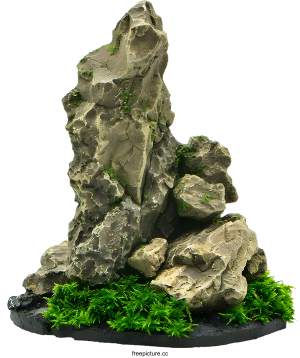 [Transparent Background PNG]Artificial Rock Mountain Decor for Aquarium or Terrarium