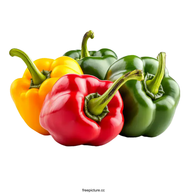 [Transparent Background PNG]Colorful Bell Peppers Close-up