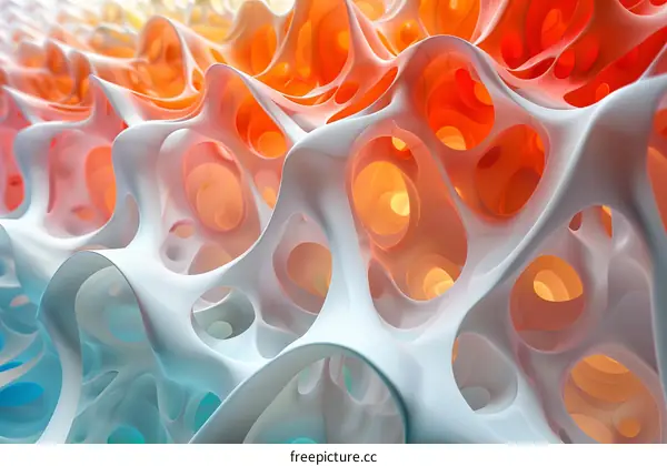 Psychedelic Colorful Organic Structure