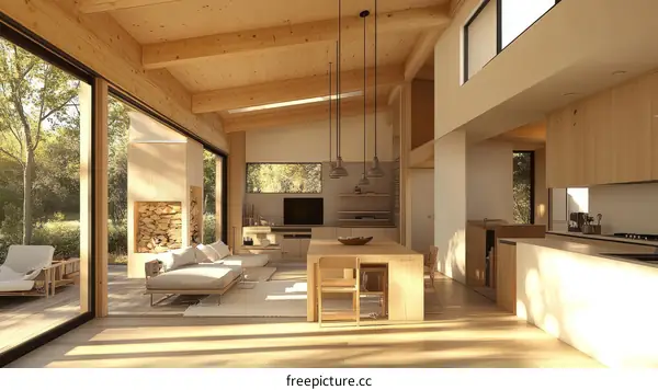 Modern Wooden Home Interior Design