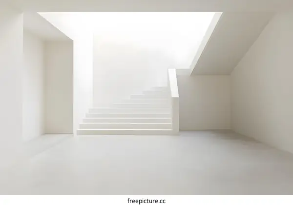 Modern Minimalist White Staircase Design