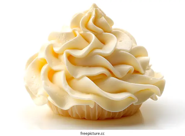 Closeup of Vanilla Cupcake Frosting