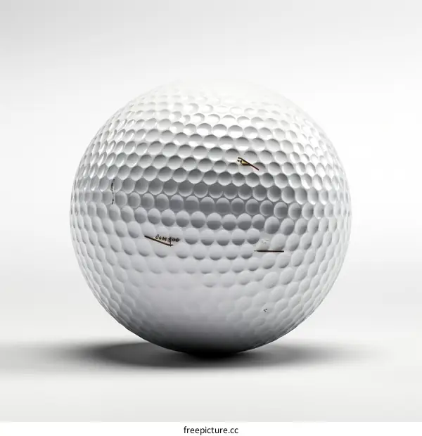 A 3D Render of a Golf Ball on a White Background