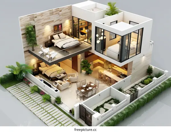 Modern and Minimalist Architectural Design and Architecture of a Villa