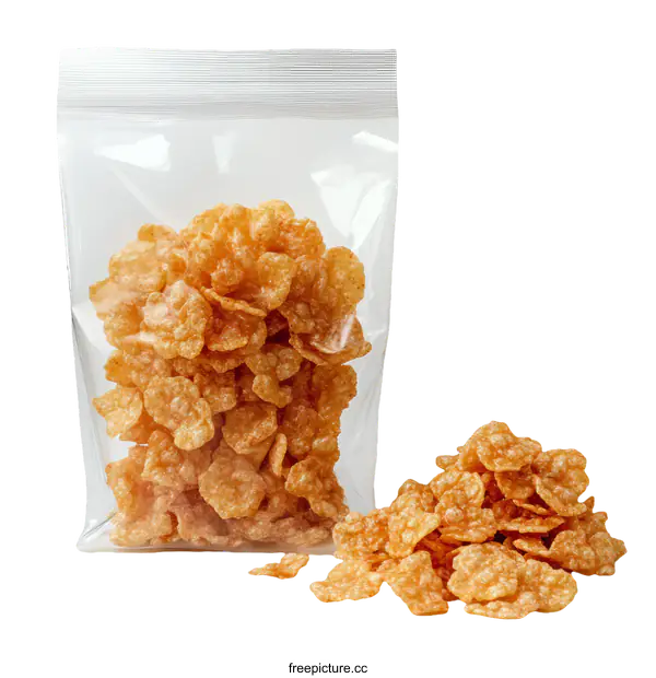 [Transparent Background PNG]Crispy Cereal in Plastic Bag