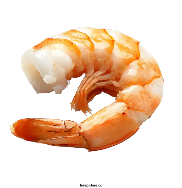 [Transparent Background PNG]A shrimp isolated on white background