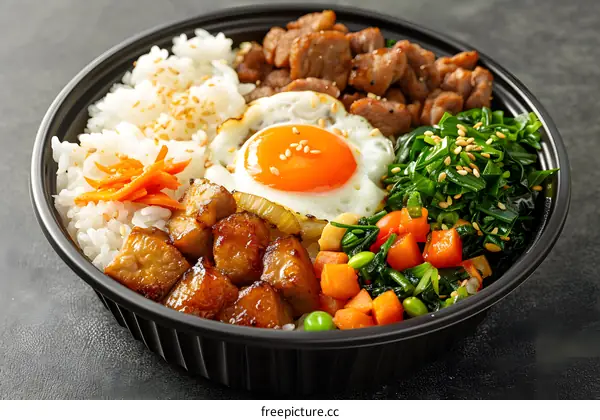 Delicious nutritious bowl meal